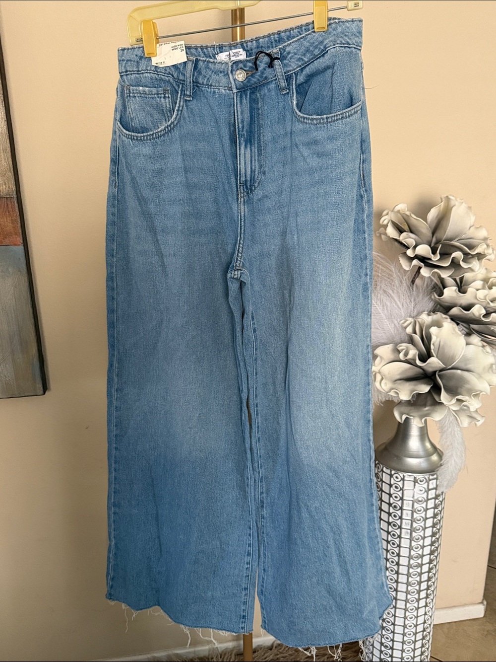 Forever 21 Light Blue Wide Leg Jeans